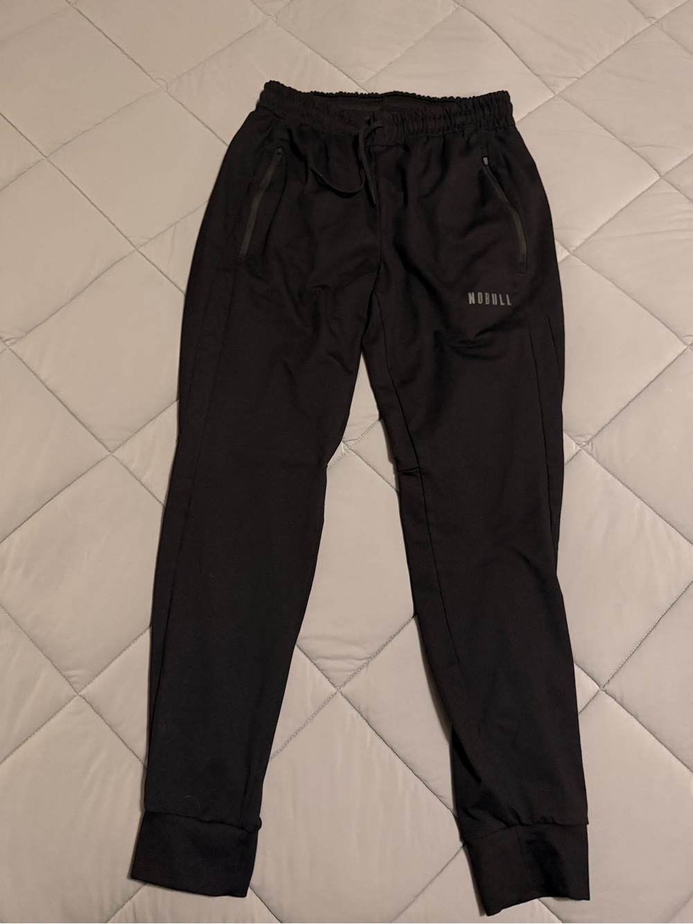 NOBULL Men's Black Athletic Joggers with Zipper Pockets